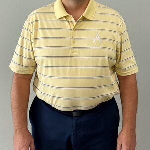 Greg Norman Collection Cream Polo Textured Knit
